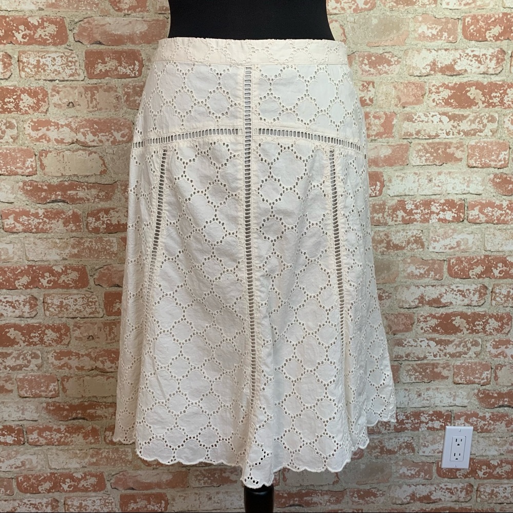LOFT Eyelet Skirt A-Line